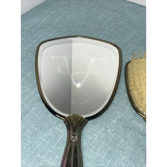 Vintage Floral Mirror And Brush Set - Picture 6 of 9